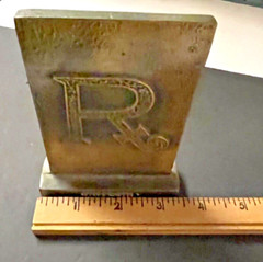 Vintage- Pharmacy Rx Bronze Advertising Premium Tinactin 1976 Paperweight