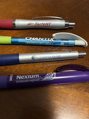 Pharmaceutical Drug Pens Lot Of 6 Chantix , Sutent, Nexium, Procrit, Camptosar