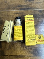 VINTAGE BAALMANN’S Gas Tablets Drugstore Apothecary MCM Medicine Pills Drugs
