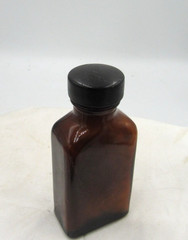 BW – 1940’s Parke, Davis & Co Detroit Mich Phosphat 3 5/8″ Amber Medicine bottle