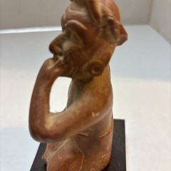 Vtg Portrait Of Anxiety/Depression Etrafon Promo Clay Figurine Mexico ca 800 AD