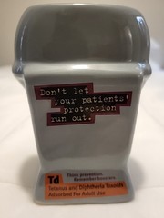 Medical Vaccine Advertising Tetanus Diphtheria Expired Parking Meter Vase USA