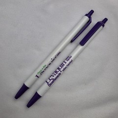Lot of 2 Levaquin Medical Drug Rep Pharmaceutical Pens Working Purple White Bic