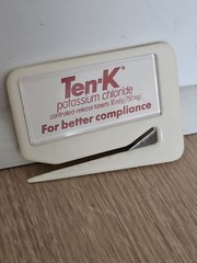Ten-K Potassium Pharmaceutical Drug Rep Letter Opener Vintage 80s Geigy Pharma