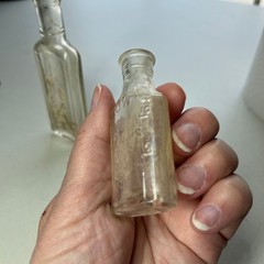 Antique Apothecary Medicine Bottles Lot of 2 Clear