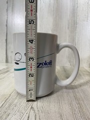 Pfizer Zoloft Coffee Mug Cup White Blue Pharmaceutical Promo Rep Advertising Y2K