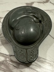 VINTAGE MEDICAL PHARMACEUTICAL PARKE-DAVIS FETAL PEWTER PAPERWEIGHT CA. 1950’s