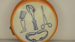 advertising Illinois surgical supply celluloid tape measure picture instruments