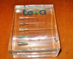 Teva Pharmaceutical Companies Promo Guage Display Paperweight Employee Gift