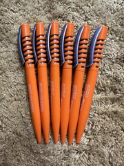 Orange Zegerid Drug Rep Pharmaceutical Promo Pens Spring Coil Clicker Lot of 6