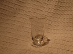 Antique Engraved Glass Medical / Scientific Measuring Jug Flask