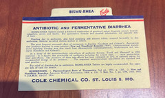 FREE SHIP! 1950s Cole’s Bismu-Rhea Antibiotic Fermentative Diarrhea St Louis