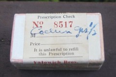 1934 Druggists Prescription Pill Box Yallowich- Bros. Drug Co. Rochester, NY