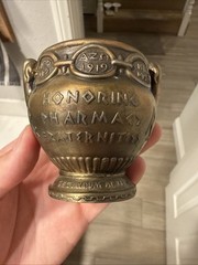 Vintage 1979 Shering RX Mortar & Pestle Honoring Pharmacy Fraternities