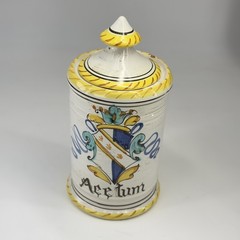 Vintage Italian Apothecary Jar Pharmacy Display Rustic Decor Made in Italy Chips
