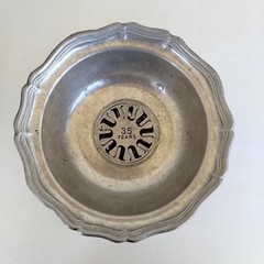 The Upjohn Company 35 Year Armetale Service Award Engraved 5 Pc Salad Bowl Set