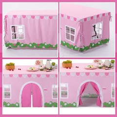 Oudain 10ft x 7.5ft Large Tablecloth Playhouse for Kid Table Fort Cover Table…