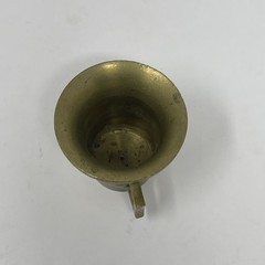 VTG SMALL BRASS MORTAR AND PESTLE WITH HANDLES