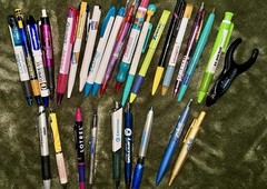 28 VTG Pharmaceutical Drug Rep Pen Metal Lipitor Zoloft Lexapro Zyban Viagra+