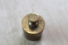 VINTAGE 2 POUND BRASS WEIGHT USED