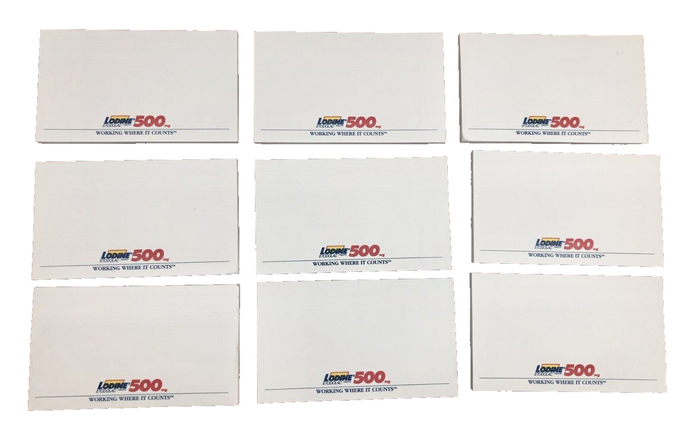 Lot 9 VTG Pharmaceutical Drug Rep Sticky Note Pads 3″ x 5″ LODINE® 1996 Medical