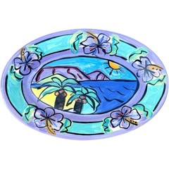 Agouron Pharmaceuticals 2001 Presidents Club Nevis Collectible Rare Fish Platter