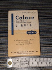 Vtg Mead Johnson Colace Liquid 30cc Box NOS Original Unopened Movie Prop