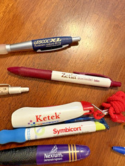 Lot 58 Metal and Plastic Pharmaceutical Drug Rep Pens Medical Collectibles