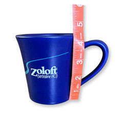 Zoloft Pharmaceutical Collectible Pharma Rep Advertising Blue Coffee Mug