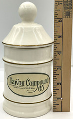 Vintage Darvocet-N 100 Apothecary Jar Lid Lofisa Mexico Darvon Compound 65