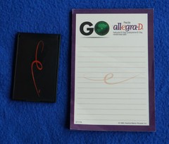 VTG Allegra Pocket/Travel/Mirror &Allegra-D Post-it Notes Drug Rep Promos, New