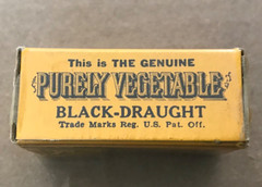 BLACK DRAUGHT VINTAGE 1930’s LAXATIVE BOX, CHATTANOOGA MEDICINE, see below