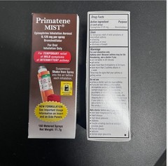 Primatene MIST Epinephrine Oral Inhalation Aerosol – Exp 01/2028