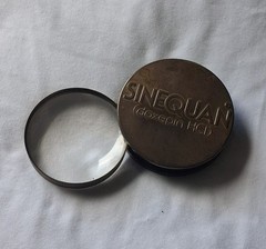 Vintage Sinequan Doxepin Drug Rep Brass Magnifying Glass