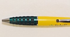 Heavy Metal REBIF Pharmaceutical Pen Yellow and Green New in Sleeve Torpedo