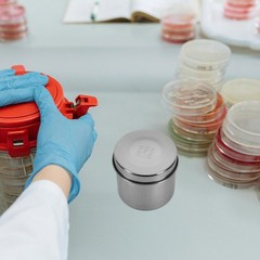 2 PCS Stainless Steel Jars Iodine Gauze Holder Iodophor Canister 3.14 Inch