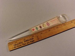 Vintage Averst Laboratories “Premarin” Drug Advertising Letter Opener Magnifier