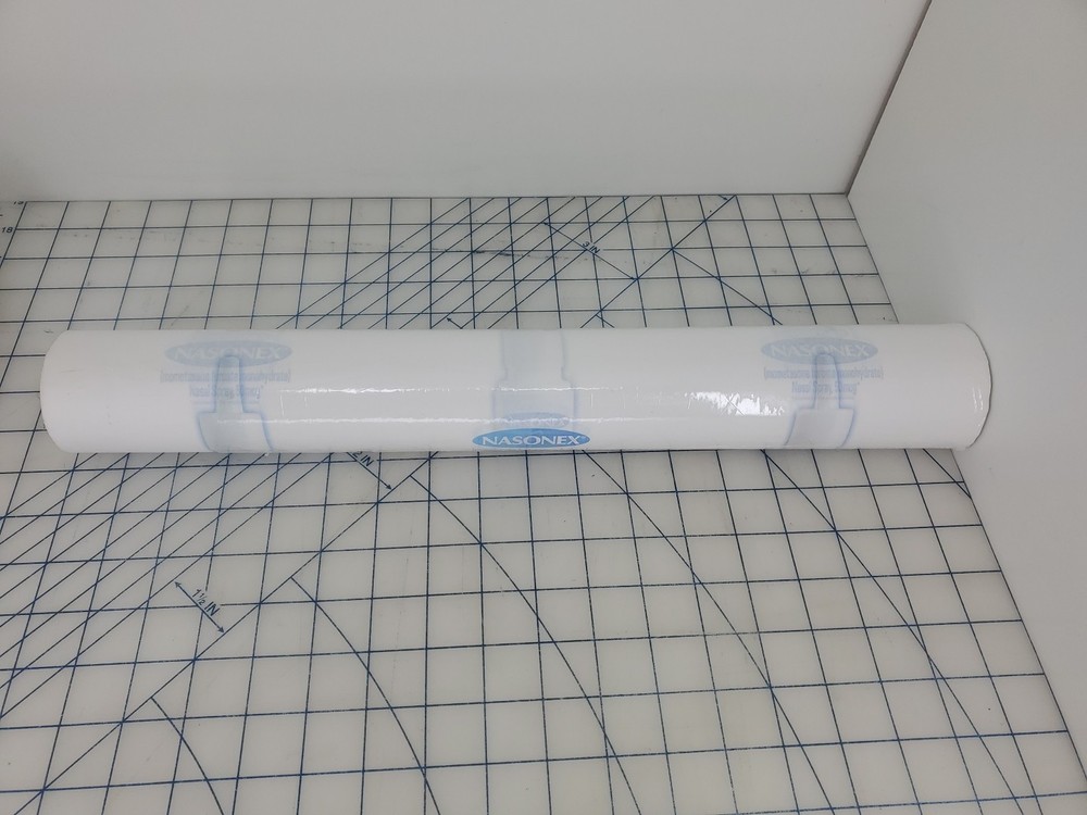 logo print NASONEX nasal spray Drug Rep merch EXAM TABLE PAPER ROLL new 18″ wide