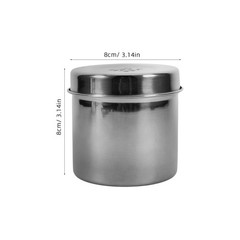 2PCS Silver Stainless Steel Jars, 3.14 Inch, Iodine Gauze Iodophor Holder