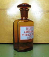 Vintage Medical Science Glass Bottle ,Amber color,Germany №29924