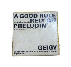 Preludin Ruler W Box Pharmaceutical Drug Promo Apothecary Pharmacy Geigy VTG ’62