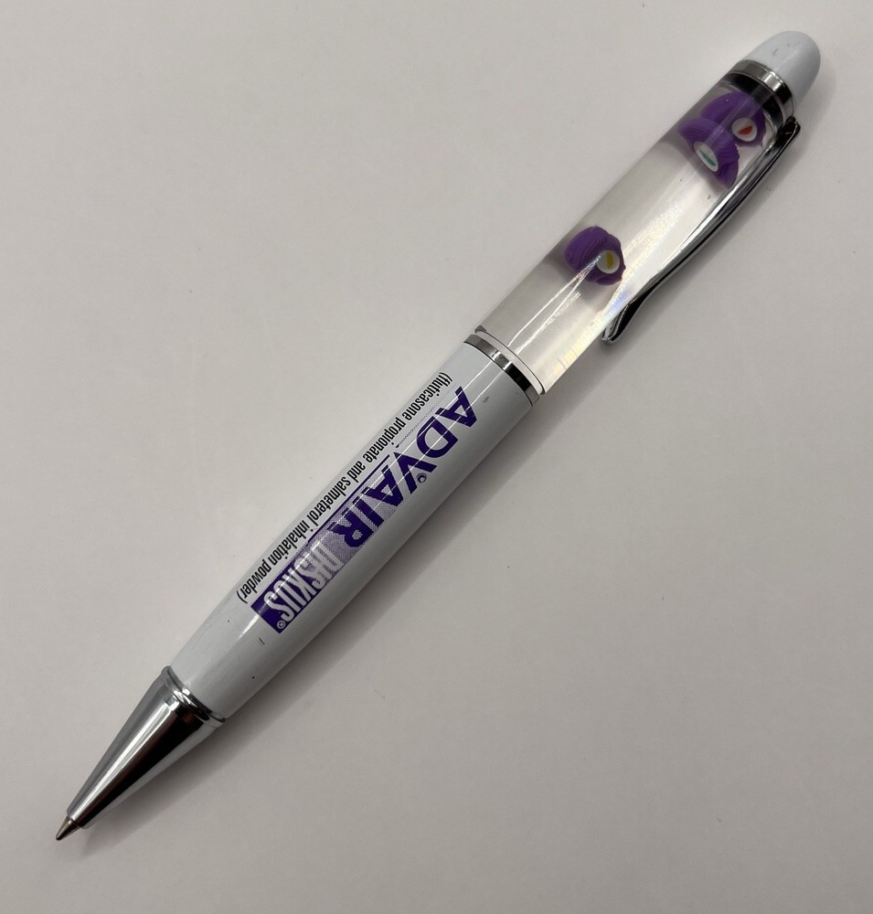 VTG Advair Diskus Pen Pharmaceutical Drug Rep Advertising Metal Float Pen