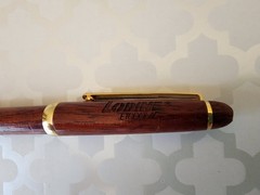 LODINE ETODOLAC Wood Engraved Pharmaceutical Drug Rep Pen NOT WORKING READ