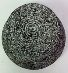 4″ Mortar and pestle grey unfinished granite detailed turnings pestle & mortar