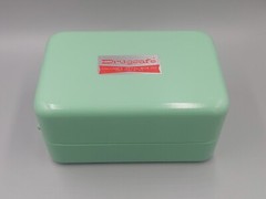 Vintage Seafoam Green MCM locking DrugSafe Apothecary Drug Store Pharmacy NOS