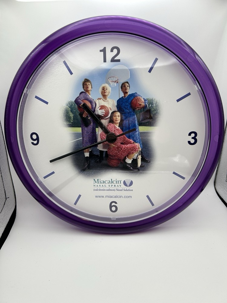 Vintage Pharmaceutical Rep Advertising Miacalcin Wall Clock 10”