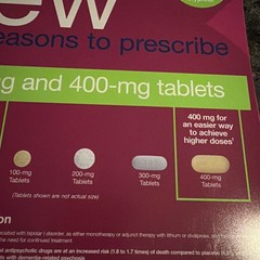 Seroquel New Tablet Size Clipboard Drug Rep Promo 2006 AstraZeneca