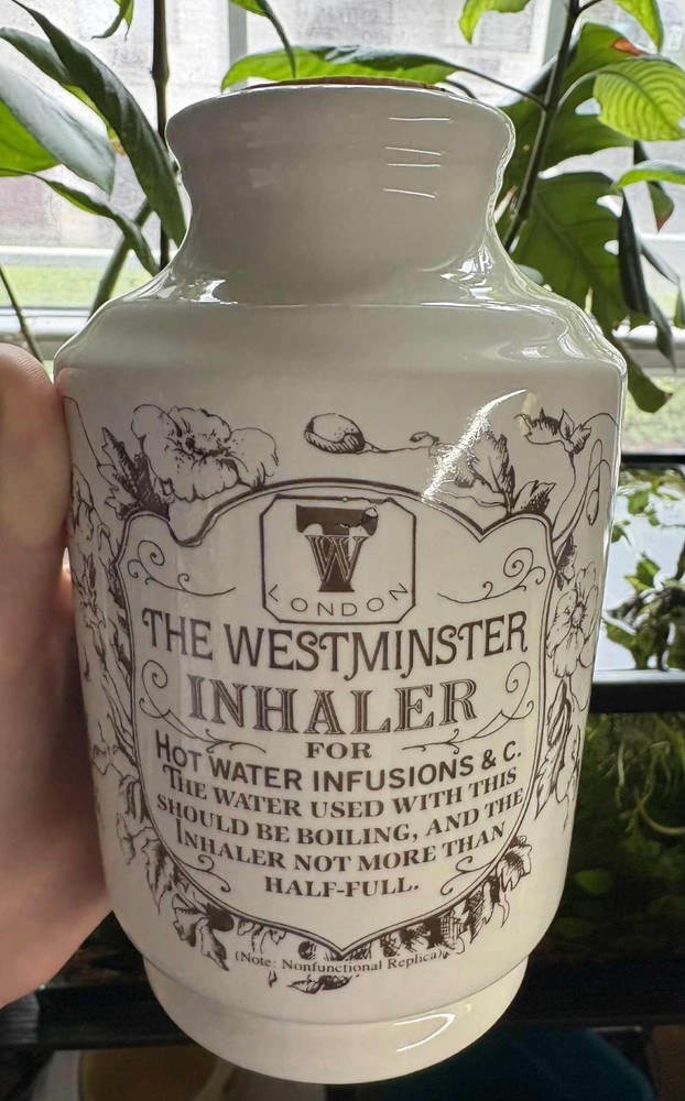 Eli Lilly The Westminster Inhaler Vintage 1980s Ceramic Collectable Replica