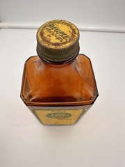 Vintage People’s Drug Store Wash DC Lime Water Beveled Brown Glass Bottle
