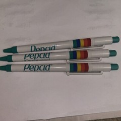 Lot Of 3 Merck Pepcid Rainbow Plastic PENS, DRUG REP. Pharmaceutical. LGBTQ